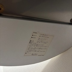サイドテーブル　カフェテーブル　円形　白　幅60cm　の画像