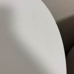サイドテーブル　カフェテーブル　円形　白　幅60cm　の画像