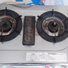 ガスコンロ　二口　都市ガス　左強火