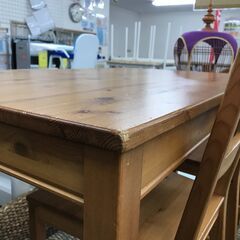 新入荷！イケア IKEA ダイニングテーブルセット ダイニングテーブル5点セット ダイニング イス4脚 JOKKMOKK ヨックモック アンティーク風 アンティークステイン 木製 無垢材 北欧 おしゃれ クリーニング済 堺市 石津【ジャングルジャングルサカイ石津店】の画像
