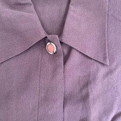 ★未使用★ レディース シャツ 光沢少なめ レーヨン/ビスコース素材 クラシック襟の画像