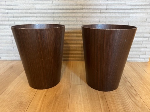 木製ゴミ箱2個セット