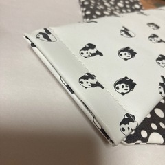 未使用　簡易メガネケース　パンダと黒地セットの画像