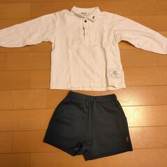子供服 ロベルタ長袖ポロシャツと半パンツ（上衣110センチ　パン...