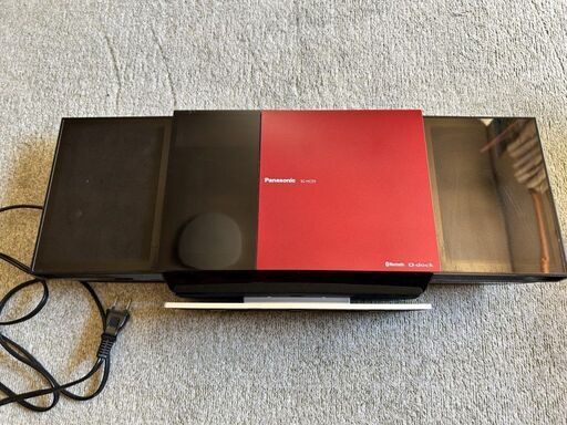 美品 Panasonic コンパクトステレオシステム Bluetooth対応 レッド SC-HC38-R オーディオコンポ iPod/iPhone対応