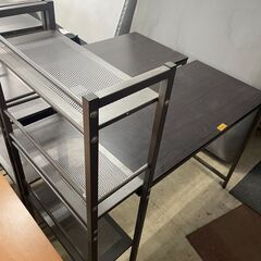 リサイクルショップどりーむ荒田店 No13481 サイドラック付きPCデスク　軽量シンプルで使いやすい♪の画像