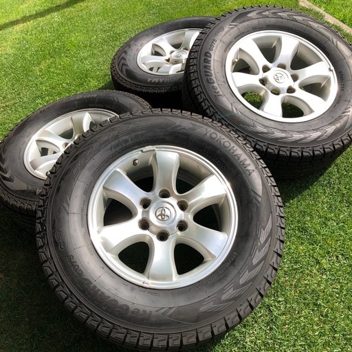トヨタランドクルーザープラド純正ホイールスタッドレス付き4本セット