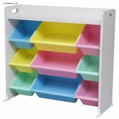 天板付キッズトイハウスラック TKTHR-39 パステル アイリスオーヤマ　おもちゃラック 子供 ベビー用品の画像
