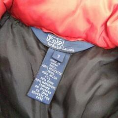 【Polo】130 ラルフローレン ダウンジャケット 赤 レッドの画像