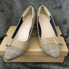 チェックパンプスLLサイズの画像