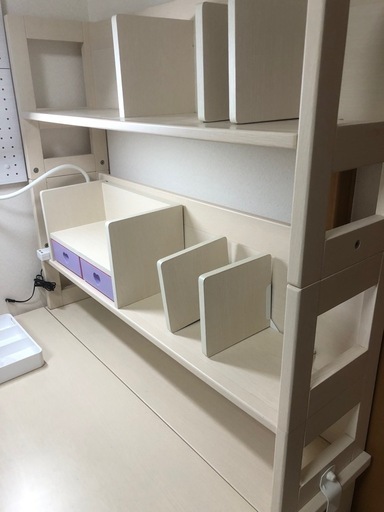 オフホワイト　学習机セット