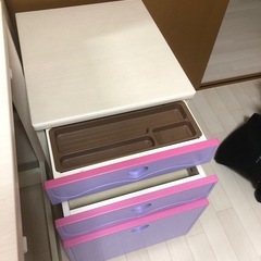 オフホワイト　学習机セットの画像