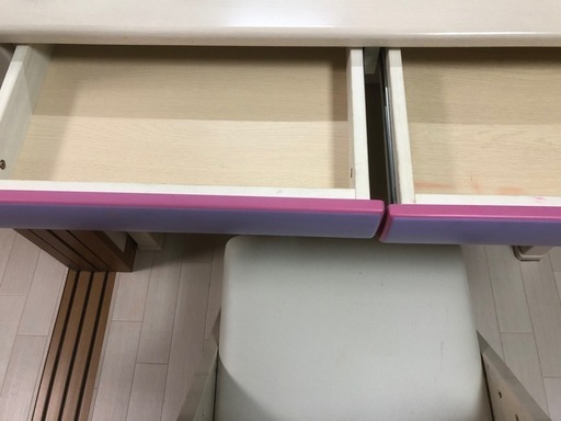 オフホワイト　学習机セット