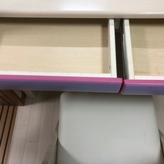 オフホワイト　学習机セットの画像