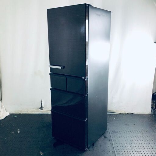 ID:rf00092 【自社配送エリア内限定】アクア AQUA 冷蔵庫 ファミリー 中古 2018年製 5ドア 415L グロスブラウン ファン式 右開き AQR-SV42G(T)  【リユース品：状態B】【送料無料】【設置費用無料】