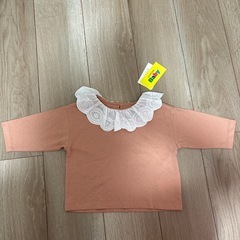 新品未使用タグあり 女の子 ベビー しまむら 秋 CLOSSHI Baby レース襟 トップス80cmの画像