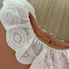 新品未使用タグあり 女の子 ベビー しまむら 秋 CLOSSHI Baby レース襟 トップス80cmの画像