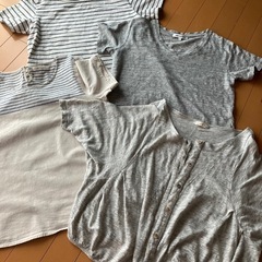 シンプル半袖トップス4点の画像