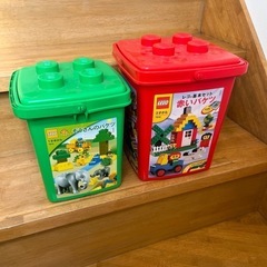 [お取引完了]　LEGOブロック　ぞうさんのバケツ　赤いバケツ　中古
