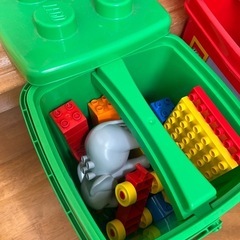 [お取引完了]　LEGOブロック　ぞうさんのバケツ　赤いバケツ　中古の画像