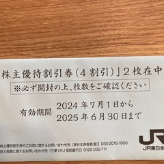 JR株主優待券4割引