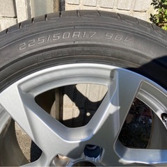 タイヤとホイール×4本　225/50/R17 アウディ純正ホイール　audiの画像