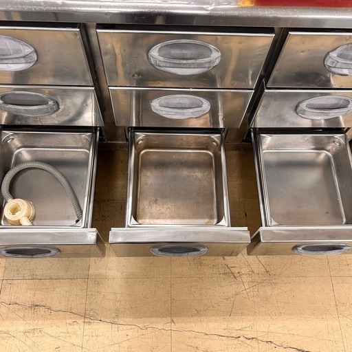 4605 13年製 ドロワー コールドテーブル YDC-160RM1 ホテルパン 4605