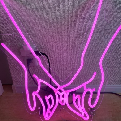 手　ネオンサイン