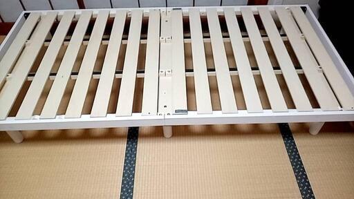 ベッド シングル すのこベッド 3段階高さ調節 ホワイト
