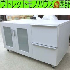 テレビ台 W885×D491×H476mm 白 ニトリ WA-AV5090 AVボード テレビボード ローボード 幅89 テレビラック リビング収納 札幌 西野店