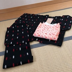 ウールアンサンブル着物　襦袢付き