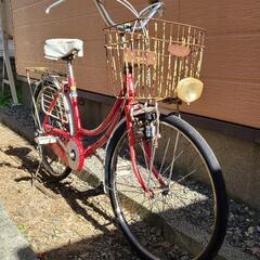 昨年乗ってます‼️　レトロな24インチ自転車