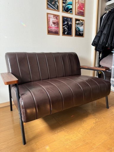 ★売却済　ニトリ　ソファ Nシールド ステイン2KD DBR