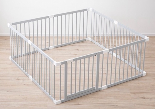 ベビーサークル 未開封品 扉付き ハイタイプ おしゃれ グレー