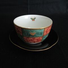 　お湯飲み茶托　５客セット（SHOUZAN）お湯飲み８．５ｃｍ×５．３ｃｍ　茶托１２ｃｍ×３ｃｍ				の画像