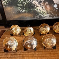 干支　盃　金杯　セット　24KGP　金メッキ　の画像