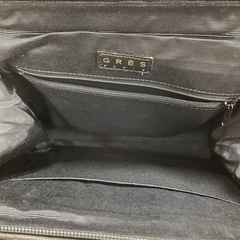 GRES トートバッグ ショルダーバッグ クロコ型押し レディース ブラックの画像