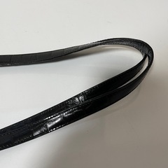 GRES トートバッグ ショルダーバッグ クロコ型押し レディース ブラックの画像