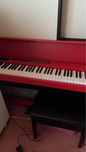 電子ピアノ KORG LP-380-RD 綺麗な赤色