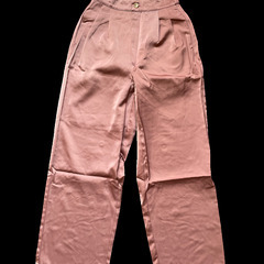 ★未使用★ ワイドストレートパンツ ピンクベージュ 前後ポケット付きの画像