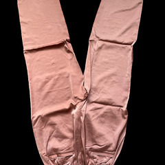 ★未使用★ ワイドストレートパンツ ピンクベージュ 前後ポケット付きの画像