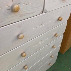 早い者勝ち！　木製オシャレ収納6段タンスの画像