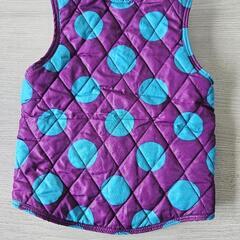 暖かベスト サイズ90 ドット柄 の画像