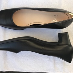 パンプス、黒、24.0㎝、EE、ing、中古品の画像