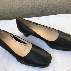 パンプス、黒、24.0㎝、EE、ing、中古品の画像