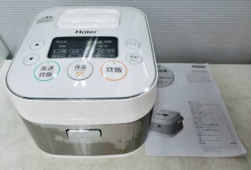 ハイアール　マイコン　炊飯ジャー　3合炊き　JJ-M31A　炊飯器　調理家電　生活家電　2018年製　Haier