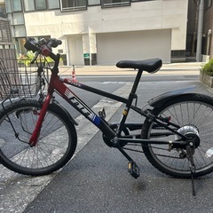 譲ります 22インチ 子供用自転車Fata ファータ jrサイクル ジュニアサイクル 6段切替 レッド✕ブラックの画像