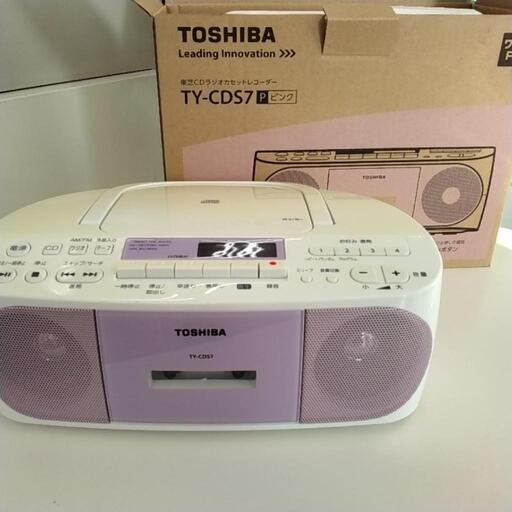 TOSHIBA CDラジオカセットレコーダー 19年製 ※日焼けあり TJ7883