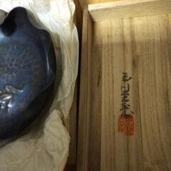 銅製品　灰皿　池の蛙の画像