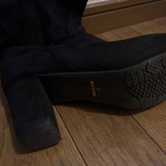 美品 ニーハイ ロングブーツ スウェード の画像